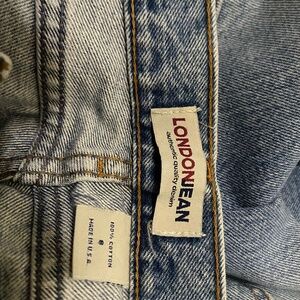 "Blue Button Fly London Jeans